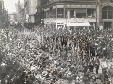 Défilé de chasseurs à New York City en 1918