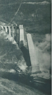 Le viaduc de Longeray avec sa destruction en 1940