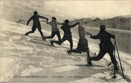 skieurs télémark