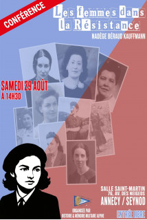 Flyer de la conférence sur les femmes résistantes